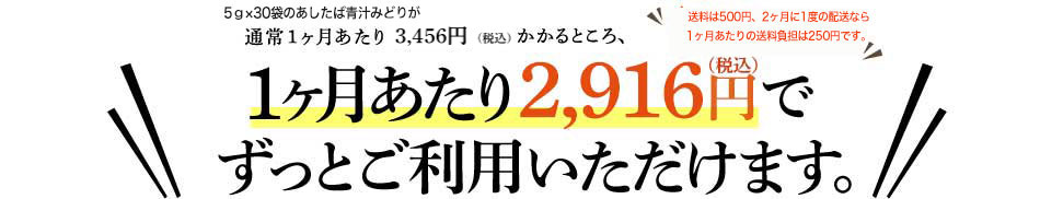 通常1ヶ月あたり3,240円のところ、1ヶ月あたり2,916円（税込）でずっとご利用いただけます。